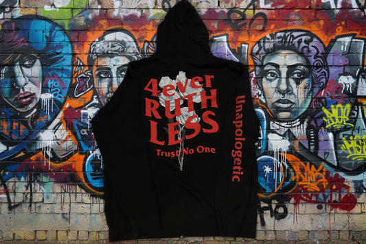 Unapologetic Zipped Hoodie (White Rose)